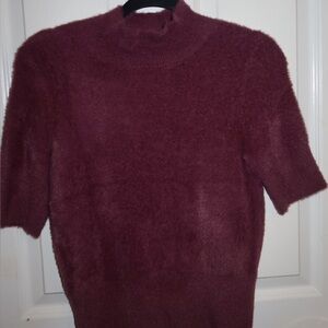 Bailey 44 purple Women's fuzzy Turtleneck Sweater